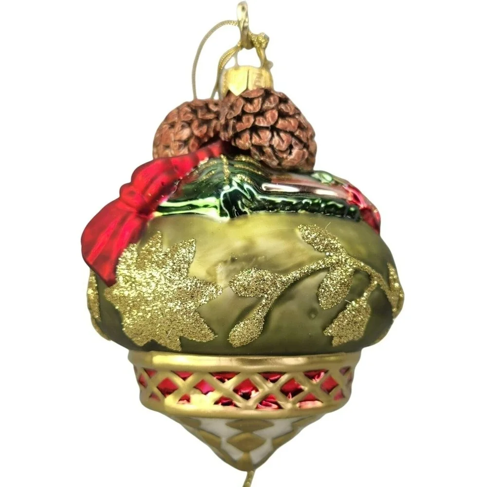 Fitz and Floyd Classics Collection Glass Josn Ball Christmas Ornament Vintage